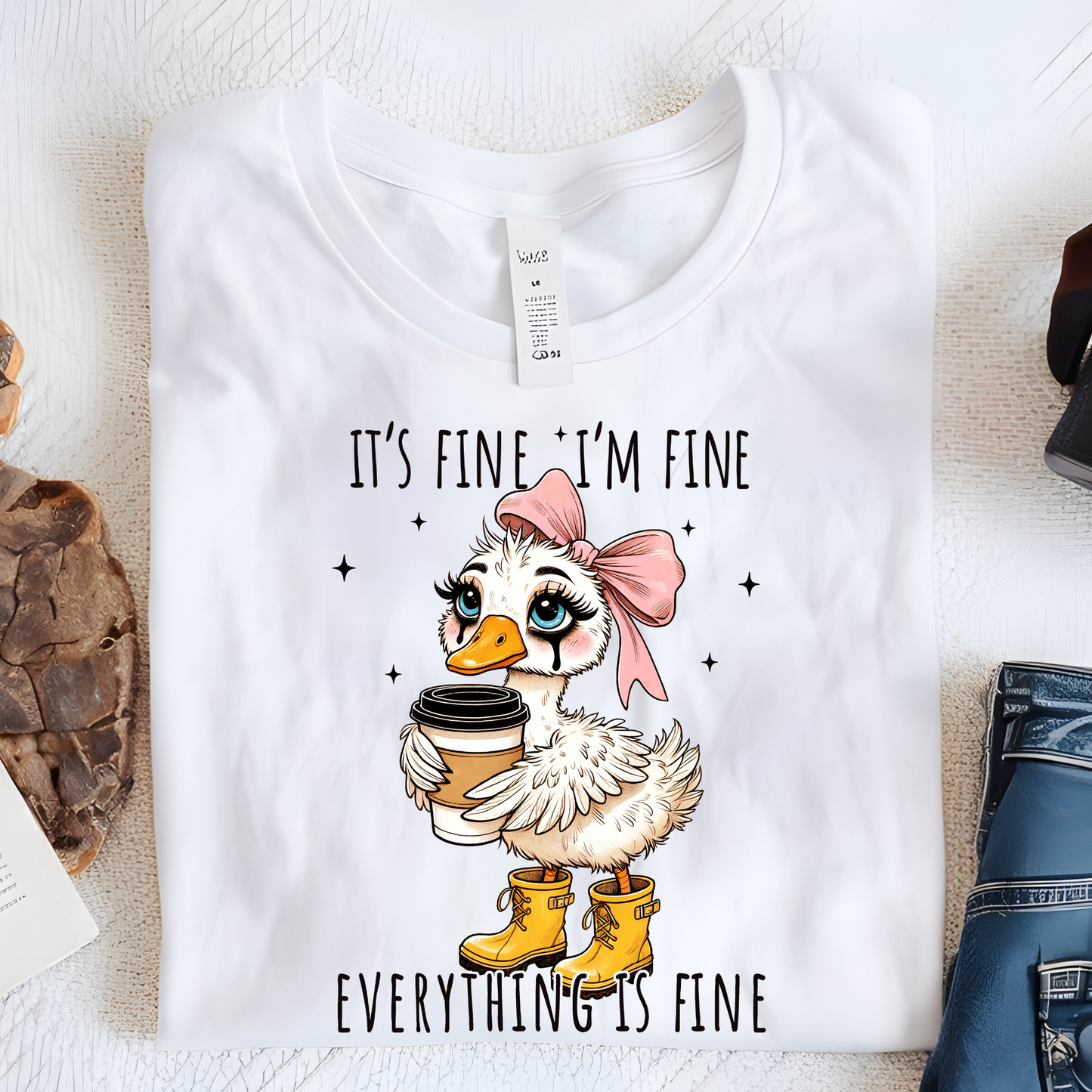 DTF Shirt Transfer - Ready to Press - I'm Fine -  DTF100747