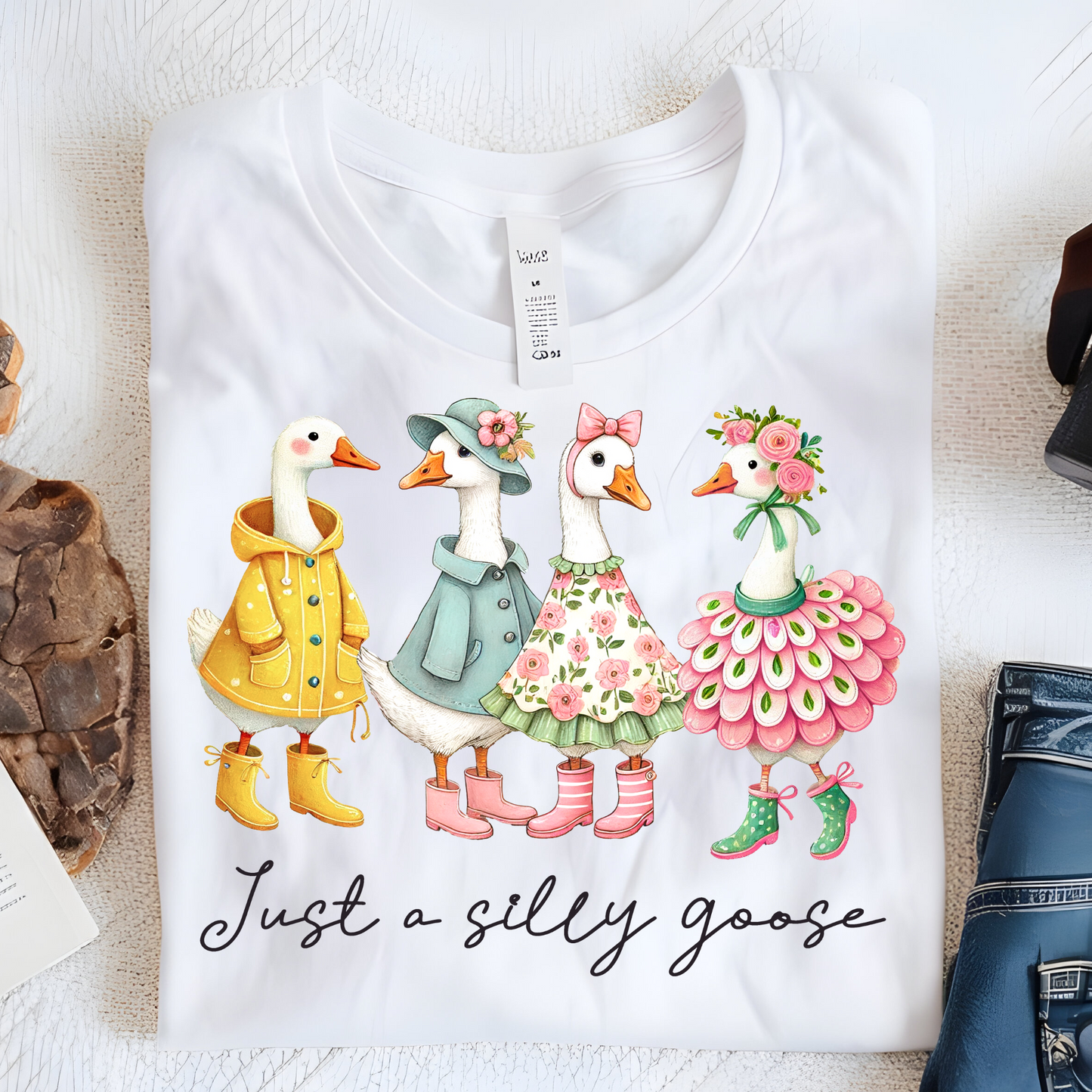 DTF Shirt Transfer - Ready to Press - Just A Silly Goose -  DTF100748