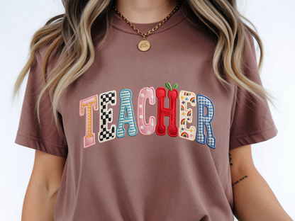 Teacher DTF101499 DTF T-Shirt Transfer | Ready to Press | DIY Heat Transfer for Clothing, Hoodies, Sweatshirt