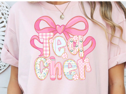 Teacher DTF101495 DTF T-Shirt Transfer | Ready to Press | DIY Heat Transfer for Clothing, Hoodies, Sweatshirt