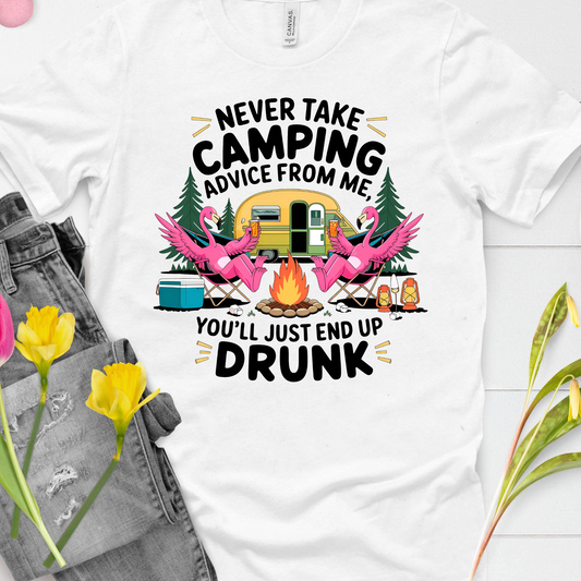 DTF Shirt Transfer - Ready to Press - Camping Advise -  DTF100667