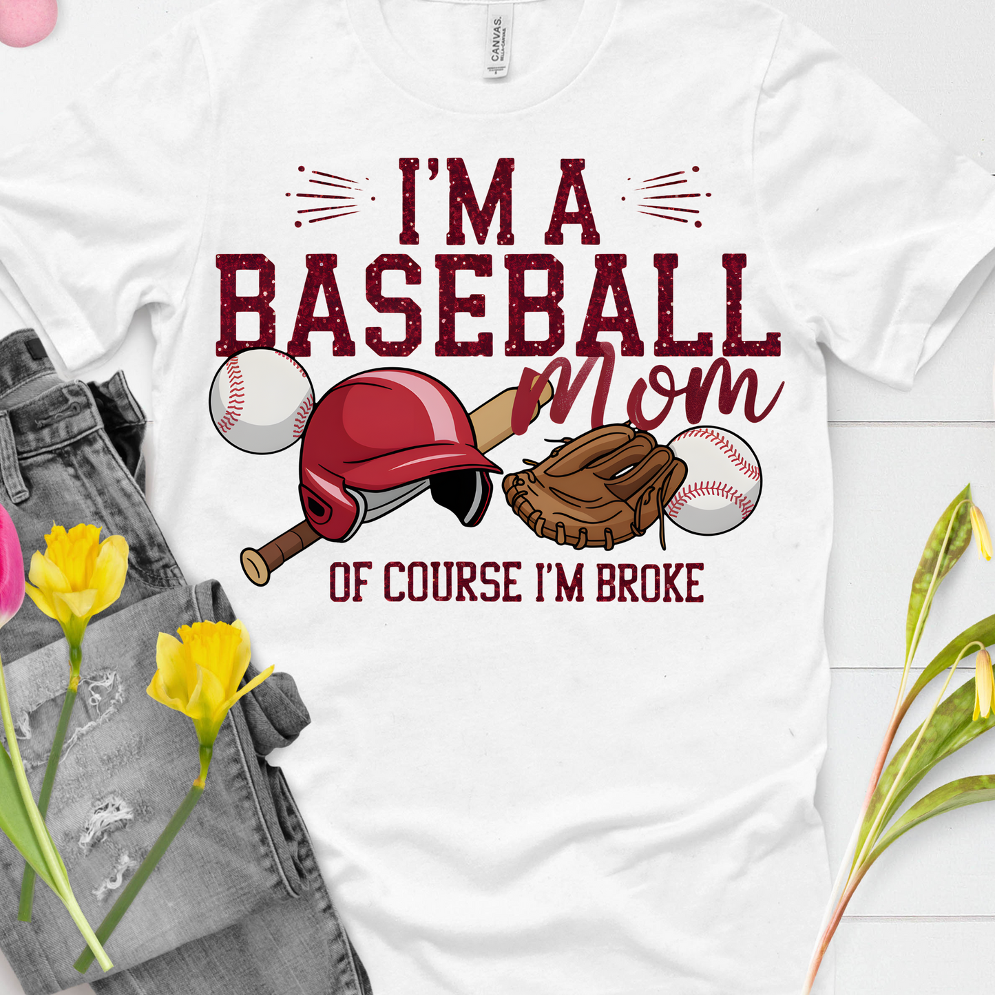 DTF Shirt Transfer - Ready to Press - Baseball -  DTF100690