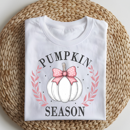 DTF T-Shirt Transfer | Ready to Press | DIY Heat Transfer for Clothing, Hoodies, Sweatshirt | Pumpkin Season DTF100914