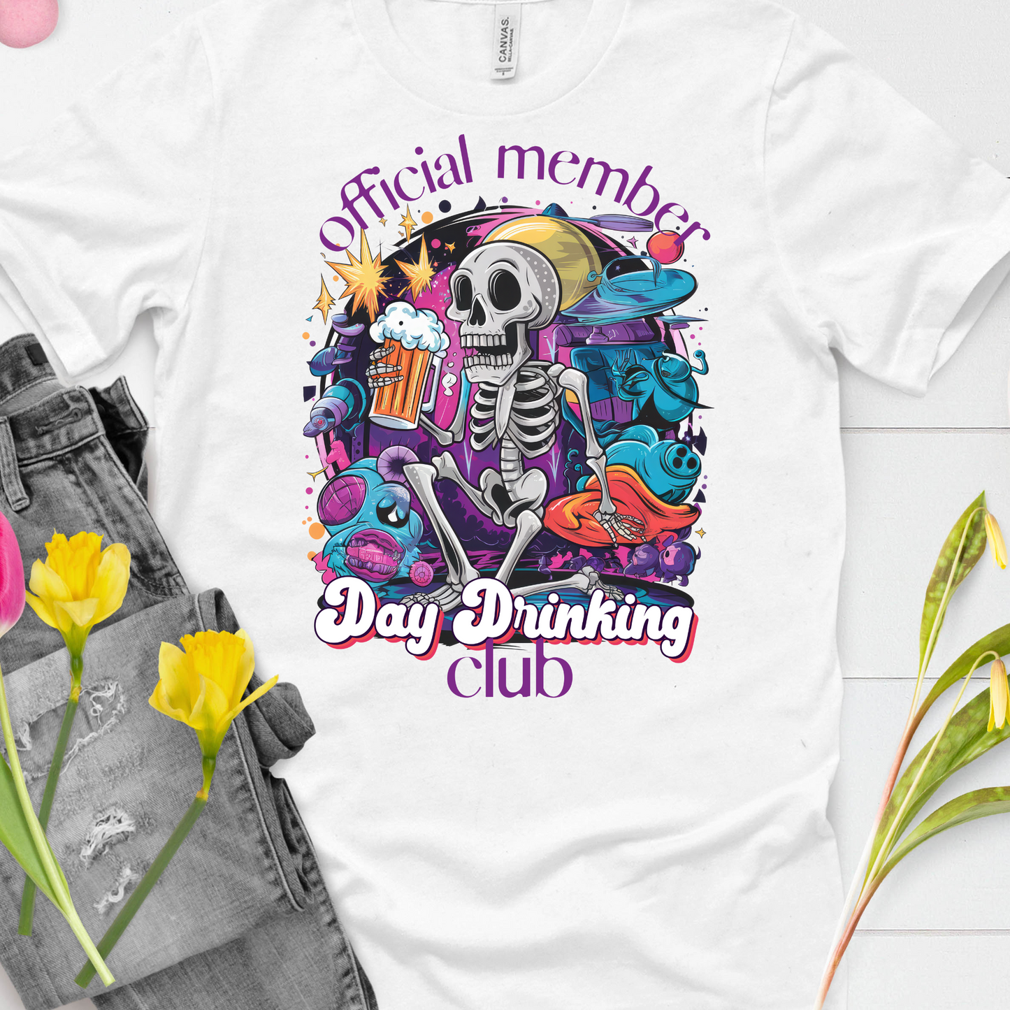 DTF Shirt Transfer - Ready to Press - Day Drinking Club -  DTF100684