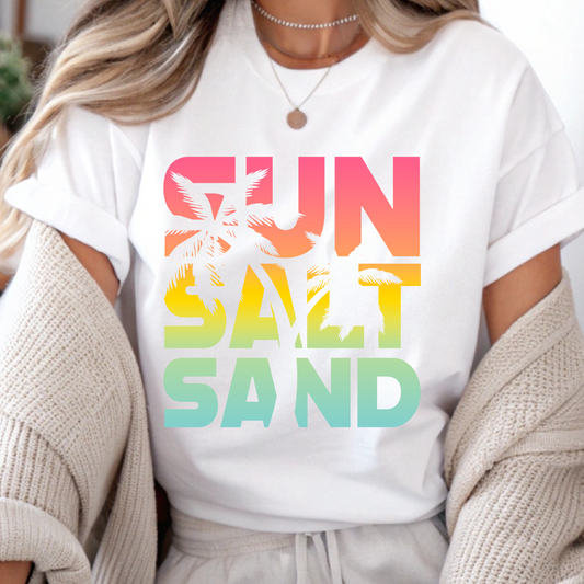 DTF Shirt Transfer - Ready to Press - Sun, Salt, Sand -  DTF100616