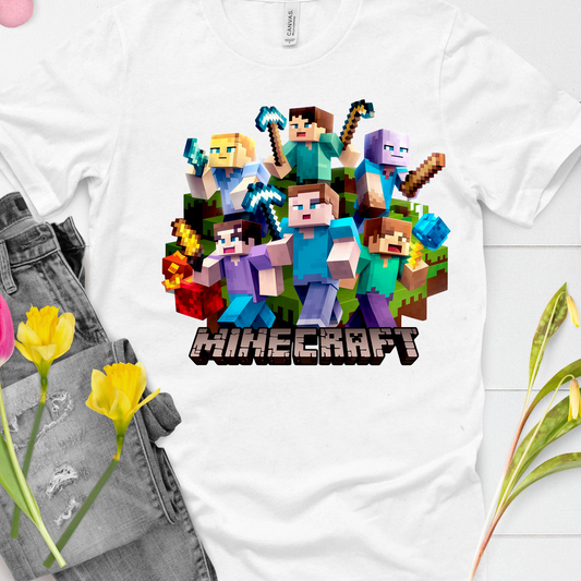 DTF Shirt Transfer - Ready to Press - Minecraft-  DTF100679