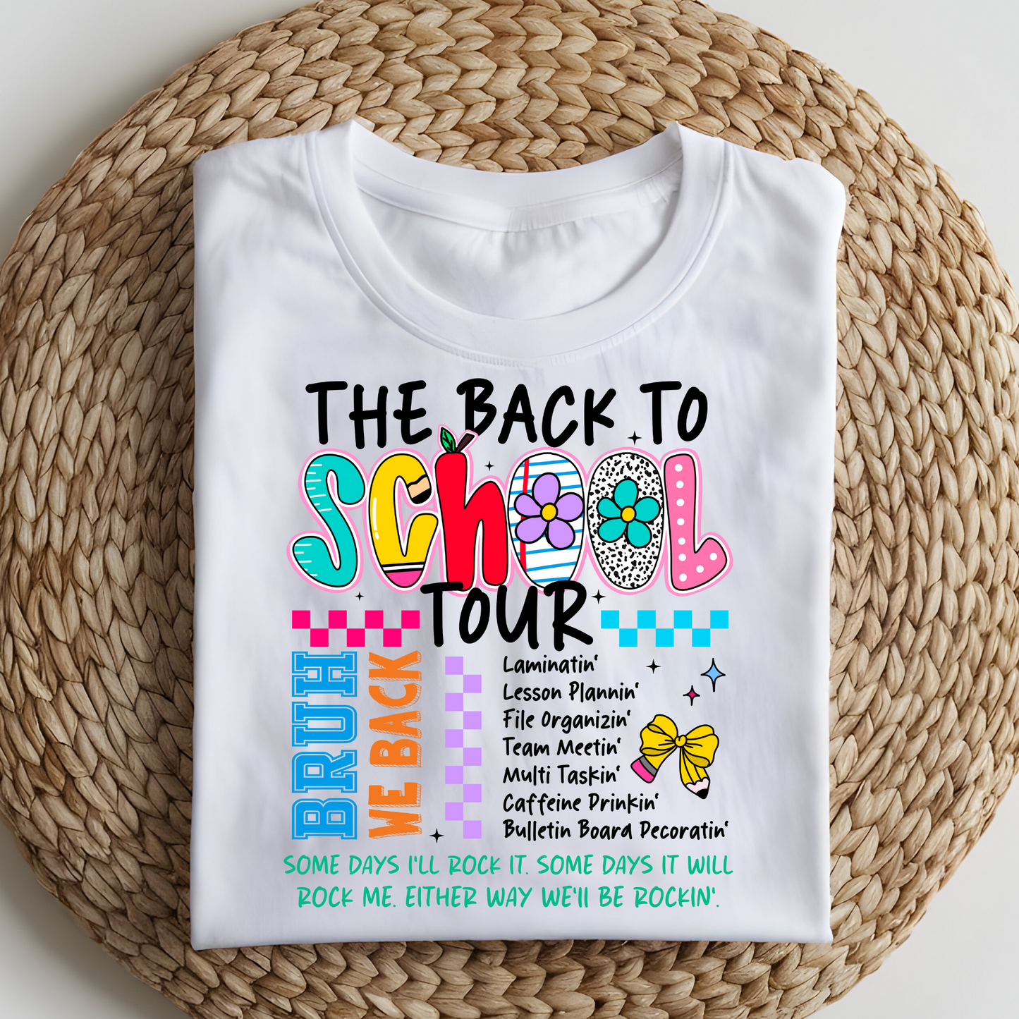 DTF T-Shirt Transfer | Ready to Press | DIY Heat Transfer for Clothing, Hoodies, Sweatshirt | Back to school tour  DTF100943