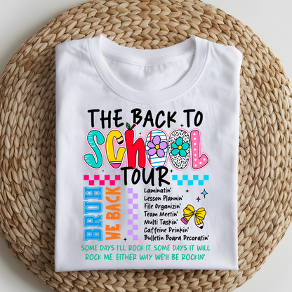 DTF T-Shirt Transfer | Ready to Press | DIY Heat Transfer for Clothing, Hoodies, Sweatshirt | Back to school tour  DTF100943