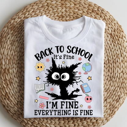 DTF T-Shirt Transfer | Ready to Press | DIY Heat Transfer for Clothing, Hoodies, Sweatshirt | Back to school DTF100944