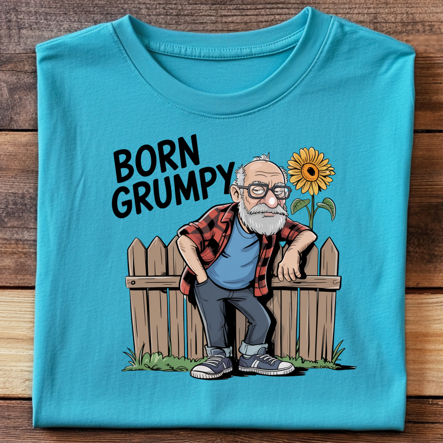 DTF T-Shirt Transfer | Ready to Press | DIY Heat Transfer for Clothing, Hoodies, Sweatshirt | Born Grumpy DTF100839