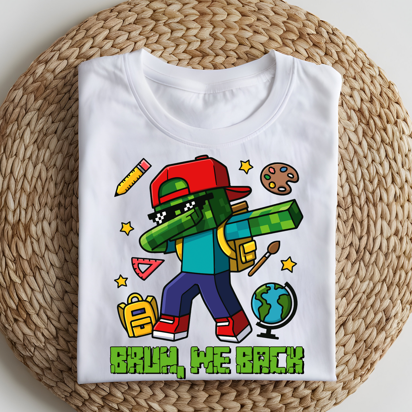 DTF T-Shirt Transfer | Ready to Press | DIY Heat Transfer for Clothing, Hoodies, Sweatshirt | Bruh, we back DTF100945