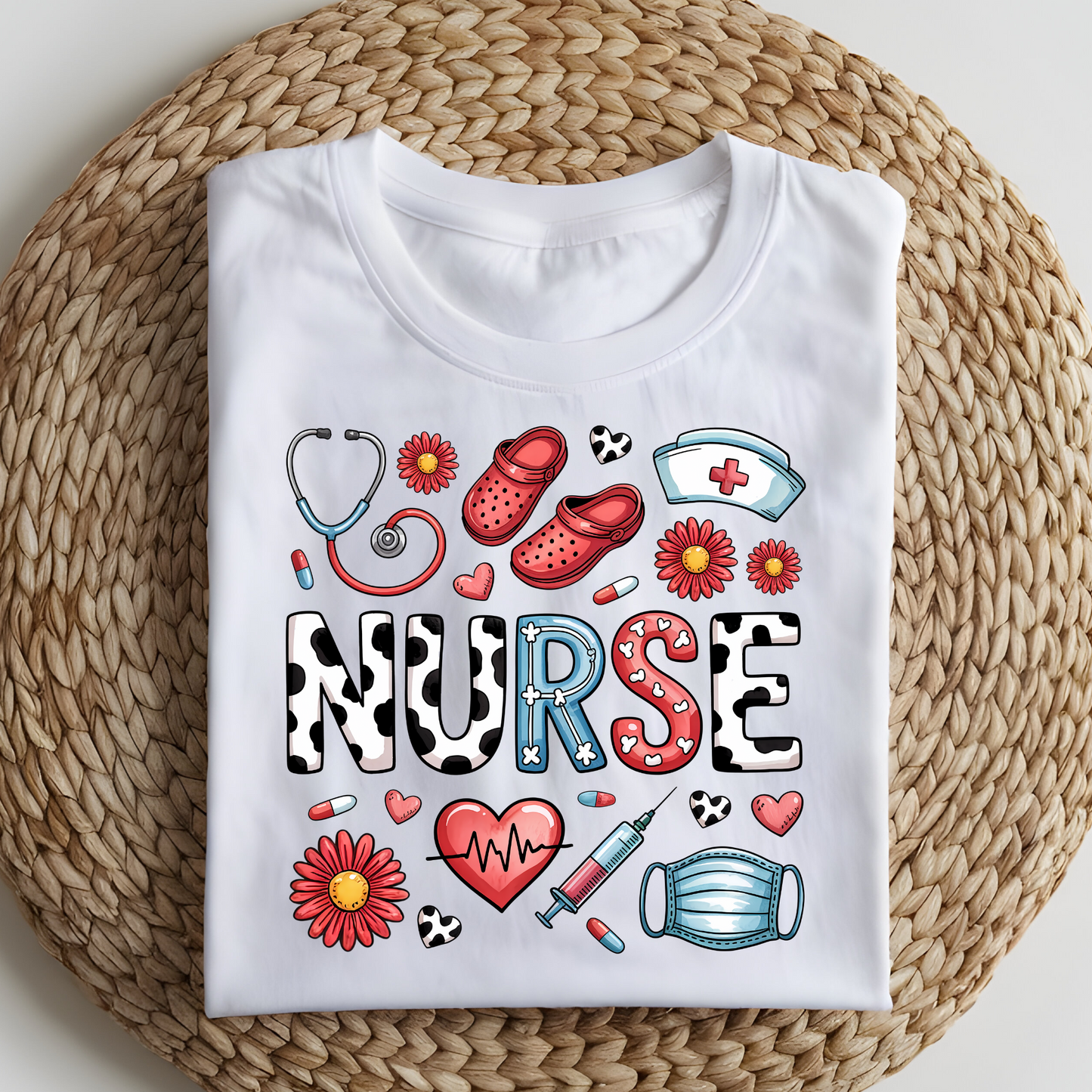 DTF T-Shirt Transfer | Ready to Press | DIY Heat Transfer for Clothing, Hoodies, Sweatshirt | Nurse -  DTF100762