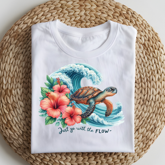 DTF T-Shirt Transfer | Ready to Press | DIY Heat Transfer for Clothing, Hoodies, Sweatshirt | Turtle DTF100835