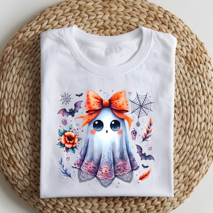 DTF T-Shirt Transfer | Ready to Press | DIY Heat Transfer for Clothing, Hoodies, Sweatshirt | Ghost DTF100916