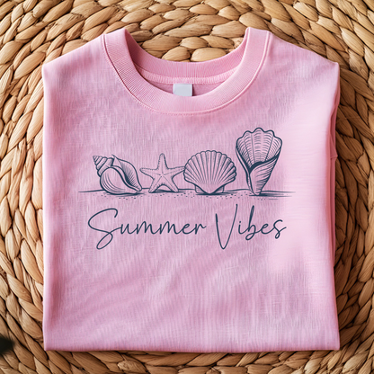 DTF T-Shirt Transfer | Ready to Press | DIY Heat Transfer for Clothing, Hoodies, Sweatshirt | Summer vibes DTF100831