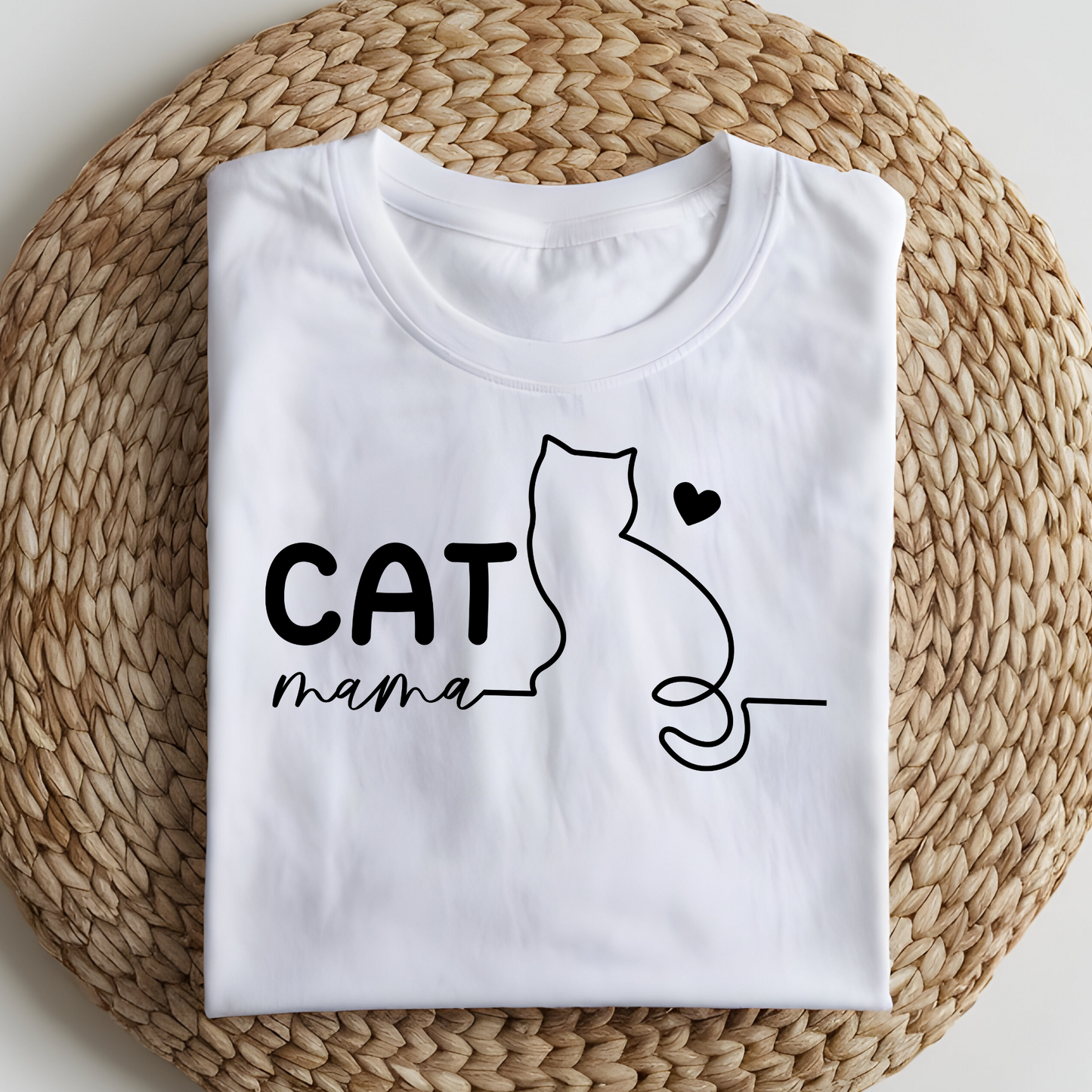 DTF T-Shirt Transfer | Ready to Press | DIY Heat Transfer for Clothing, Hoodies, Sweatshirt | Cat DTF100828