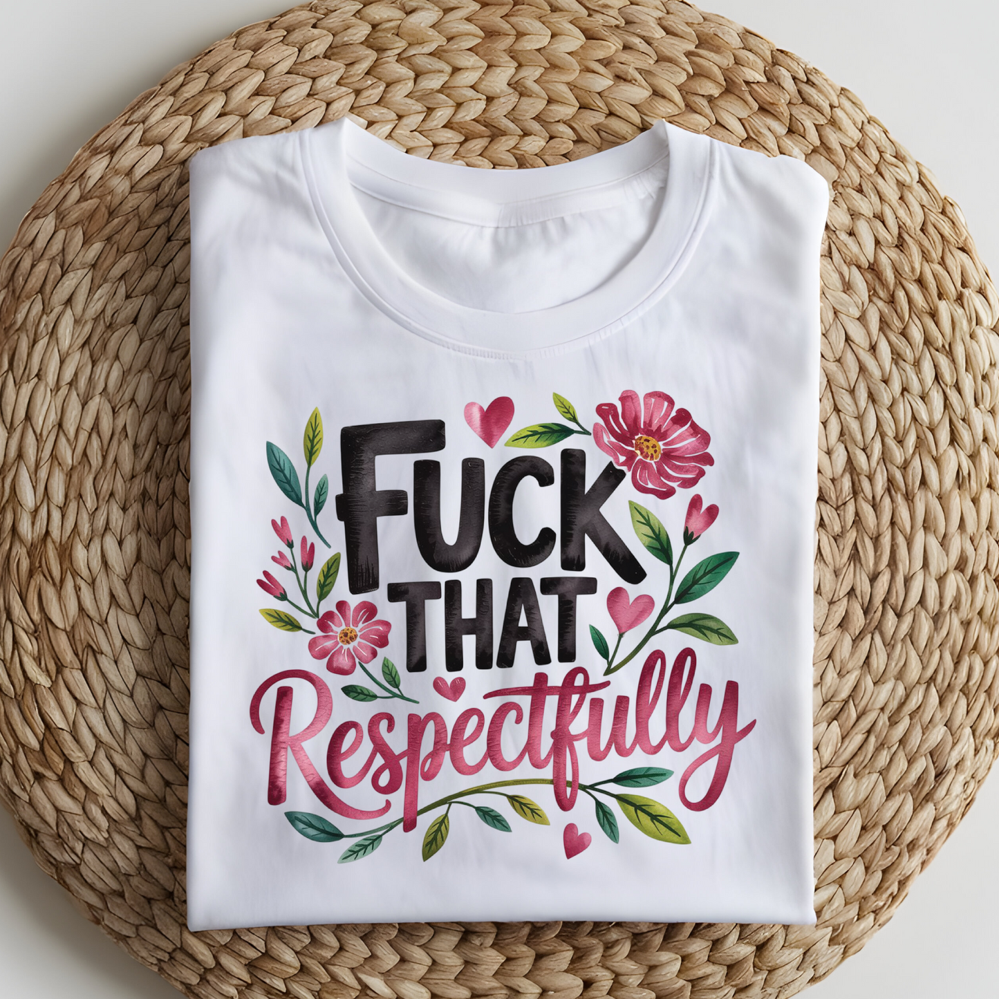 DTF T-Shirt Transfer | Ready to Press | DIY Heat Transfer for Clothing, Hoodies, Sweatshirt | F That DTF100825