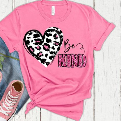 DTF Shirt Transfer - Ready to Press - Be Kind Heart -  DTF100499