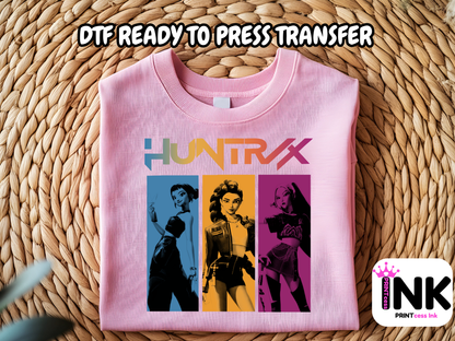 Huntrix DTF100996 | DTF T-Shirt Transfer | Ready to Press | DIY Heat Transfer for Clothing, Hoodies, Sweatshirt