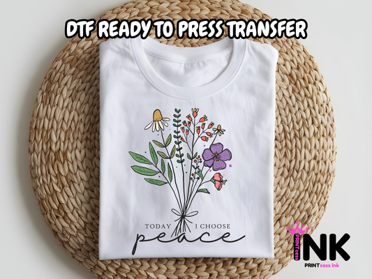 Vintage Flowers DTF100978 | DTF T-Shirt Transfer | Ready to Press | DIY Heat Transfer for Clothing, Hoodies, Sweatshirt