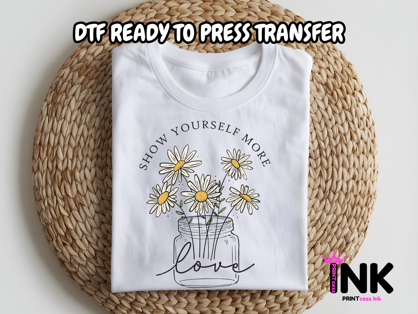 Vintage Flowers DTF100985 | DTF T-Shirt Transfer | Ready to Press | DIY Heat Transfer for Clothing, Hoodies, Sweatshirt