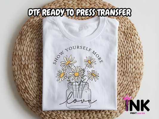 Vintage Flowers DTF100985 | DTF T-Shirt Transfer | Ready to Press | DIY Heat Transfer for Clothing, Hoodies, Sweatshirt