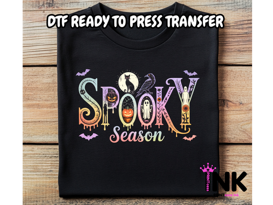 Spooky DTF100993 | DTF T-Shirt Transfer | Ready to Press | DIY Heat Transfer for Clothing, Hoodies, Sweatshirt