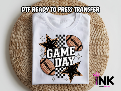 Game Day DTF100987 | DTF T-Shirt Transfer | Ready to Press | DIY Heat Transfer for Clothing, Hoodies, Sweatshirt