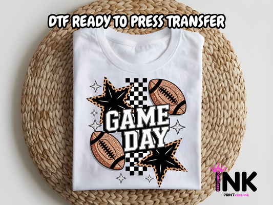 Game Day DTF100987 | DTF T-Shirt Transfer | Ready to Press | DIY Heat Transfer for Clothing, Hoodies, Sweatshirt