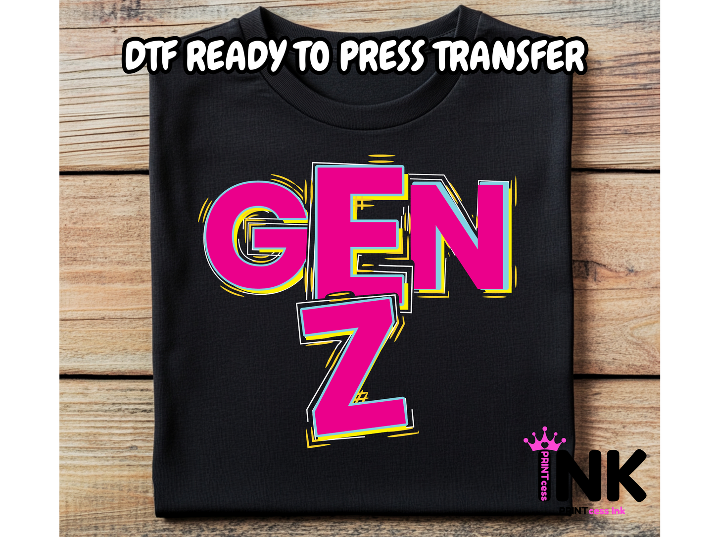 Gen Z DTF101319| DTF T-Shirt Transfer | Ready to Press | DIY Heat Transfer for Clothing, Hoodies, Sweatshirt
