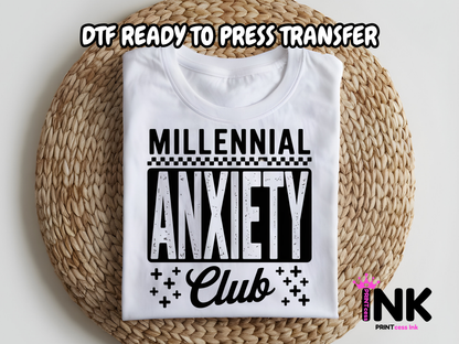 Millennial DTF101314| DTF T-Shirt Transfer | Ready to Press | DIY Heat Transfer for Clothing, Hoodies, Sweatshirt