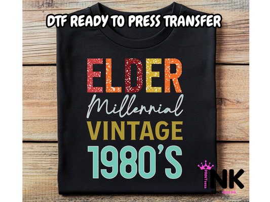 Millennial DTF101322| DTF T-Shirt Transfer | Ready to Press | DIY Heat Transfer for Clothing, Hoodies, Sweatshirt