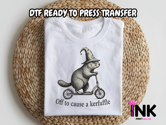 Kerfuffle DTF101318| DTF T-Shirt Transfer | Ready to Press | DIY Heat Transfer for Clothing, Hoodies, Sweatshirt