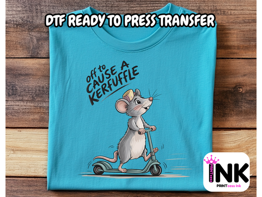 Kerfuffle DTF101330| DTF T-Shirt Transfer | Ready to Press | DIY Heat Transfer for Clothing, Hoodies, Sweatshirt