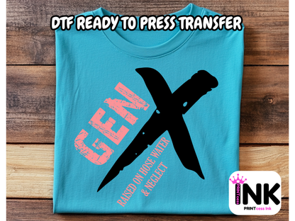 Gen X DTF101328| DTF T-Shirt Transfer | Ready to Press | DIY Heat Transfer for Clothing, Hoodies, Sweatshirt