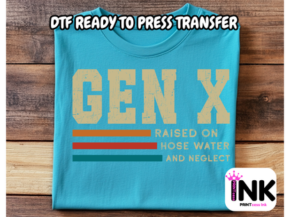 Gen X DTF101327| DTF T-Shirt Transfer | Ready to Press | DIY Heat Transfer for Clothing, Hoodies, Sweatshirt