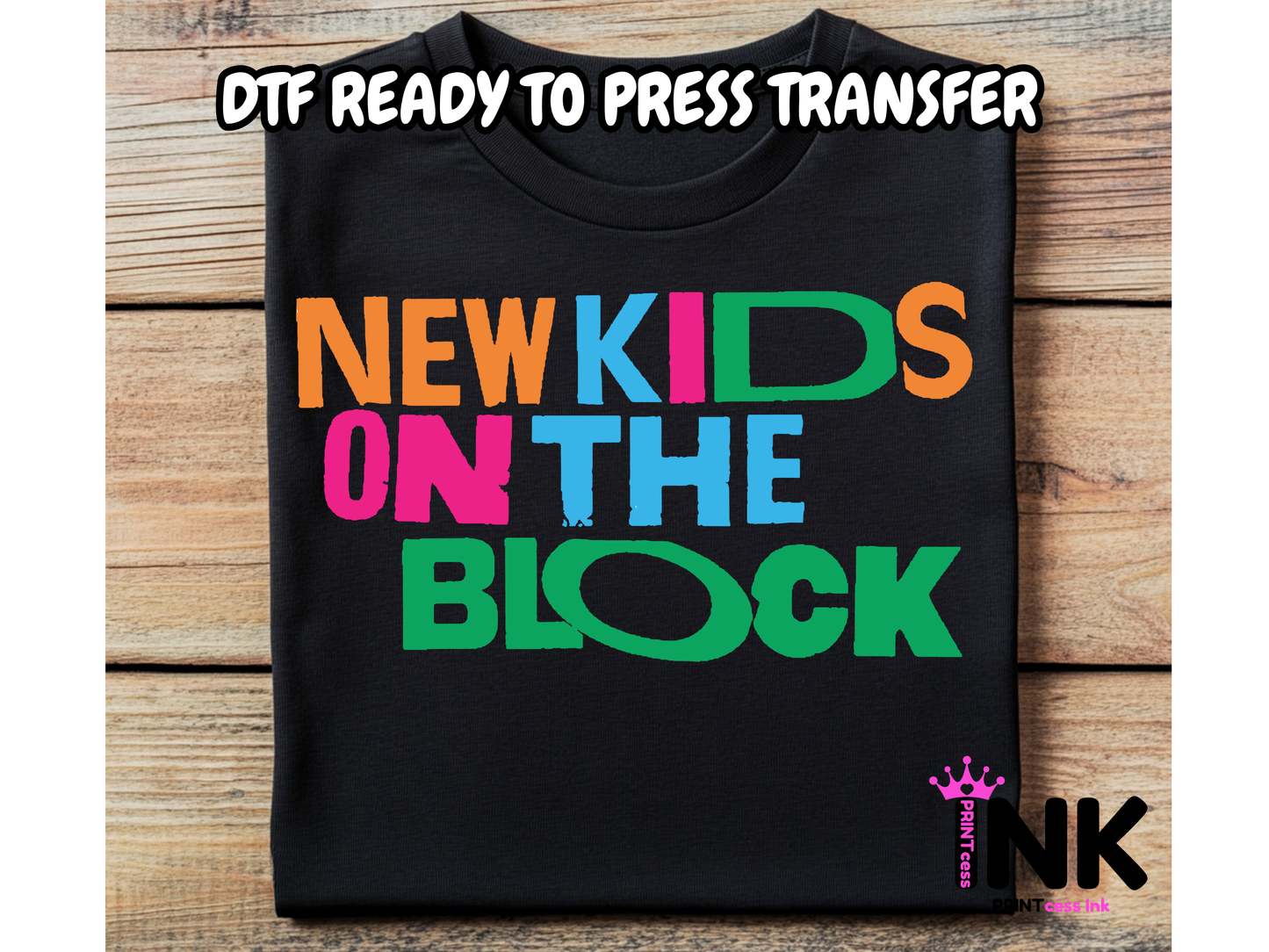 New Kids On The Block DTF101333| DTF T-Shirt Transfer | Ready to Press | DIY Heat Transfer for Clothing, Hoodies, Sweatshirt