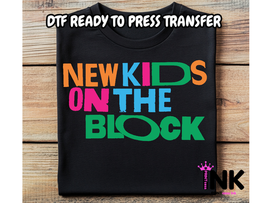 New Kids On The Block DTF101333| DTF T-Shirt Transfer | Ready to Press | DIY Heat Transfer for Clothing, Hoodies, Sweatshirt