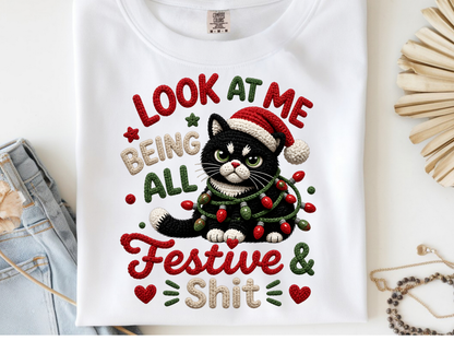 Festive -  DTF101991- DTF T-Shirt Transfer | Ready to Press | DIY Heat Transfer for Clothing, Hoodies, Sweatshirt
