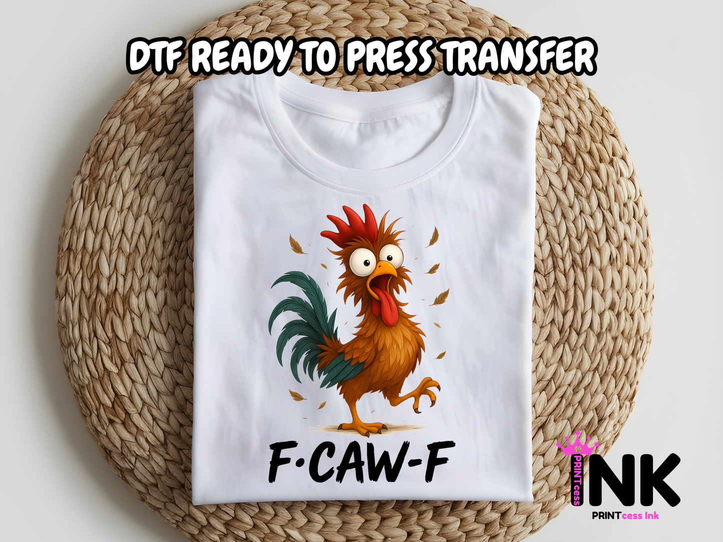 F-Caw-F DTF101009 | DTF T-Shirt Transfer | Ready to Press | DIY Heat Transfer for Clothing, Hoodies, Sweatshirt