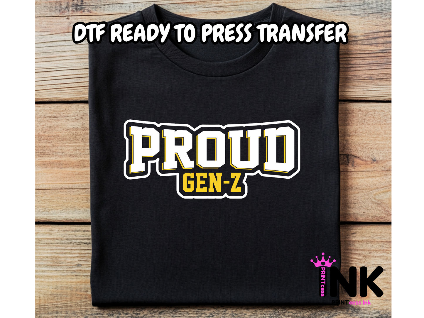 Gen Z DTF101323| DTF T-Shirt Transfer | Ready to Press | DIY Heat Transfer for Clothing, Hoodies, Sweatshirt