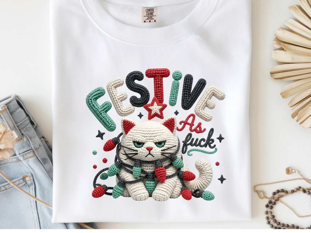 Festive -  DTF101993- DTF T-Shirt Transfer | Ready to Press | DIY Heat Transfer for Clothing, Hoodies, Sweatshirt