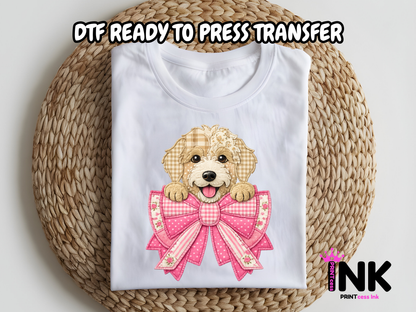Golden doodle - DTF101720- T-Shirt Transfer | Ready to Press | DIY Heat Transfer for Clothing, Hoodies, Sweatshirt