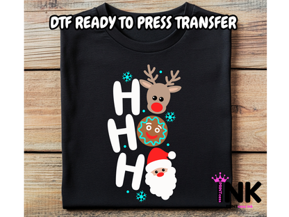 Hohoho DTF101182| DTF T-Shirt Transfer | Ready to Press | DIY Heat Transfer for Clothing, Hoodies, Sweatshirt