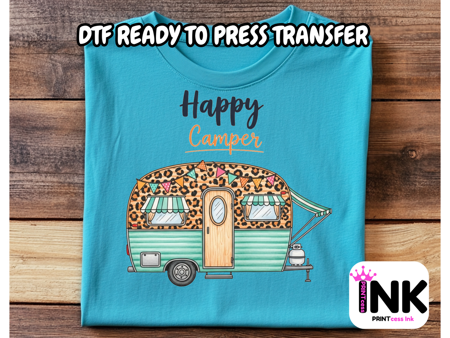 Camping DTF101388| DTF T-Shirt Transfer | Ready to Press | DIY Heat Transfer for Clothing, Hoodies, Sweatshirt