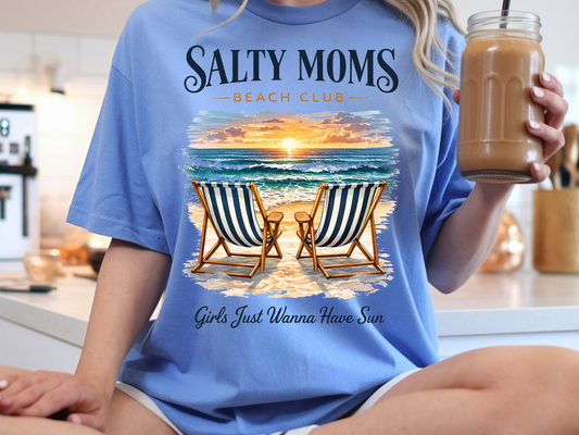Salty moms DTF101440 DTF T-Shirt Transfer | Ready to Press | DIY Heat Transfer for Clothing, Hoodies, Sweatshirt