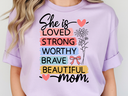 Mom DTF101476 DTF T-Shirt Transfer | Ready to Press | DIY Heat Transfer for Clothing, Hoodies, Sweatshirt