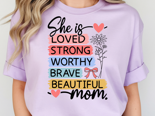 Mom DTF101476 DTF T-Shirt Transfer | Ready to Press | DIY Heat Transfer for Clothing, Hoodies, Sweatshirt