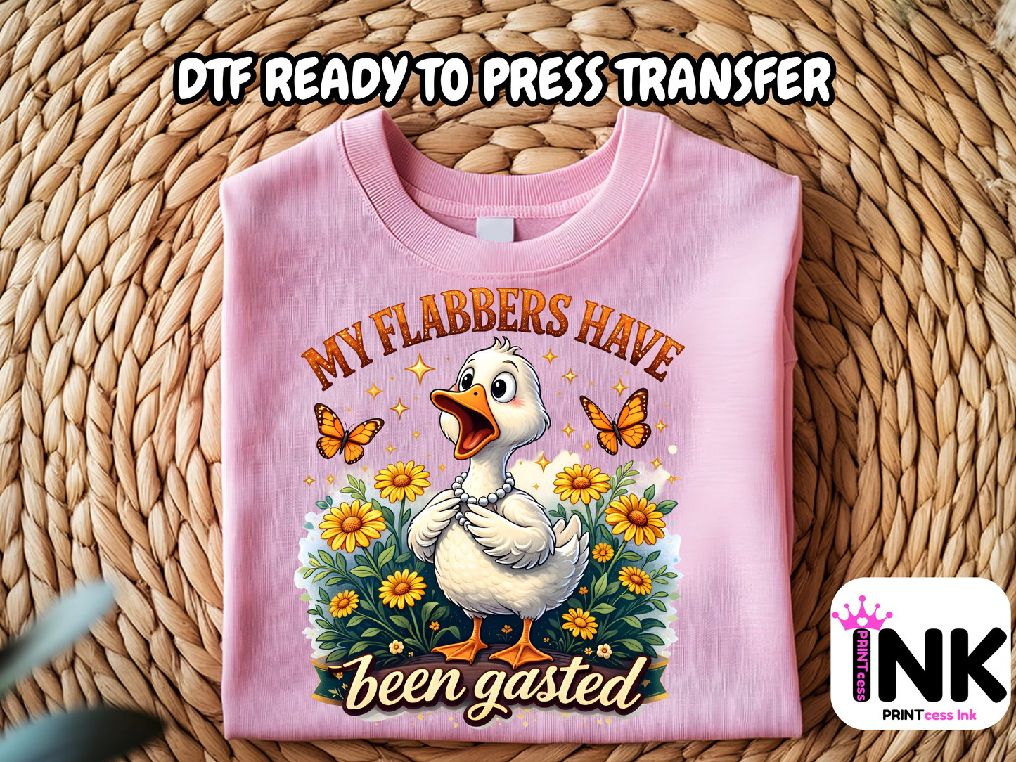 Flabber Gasted -  DTF101755- T-Shirt Transfer | Ready to Press | DIY Heat Transfer for Clothing, Hoodies, Sweatshirt