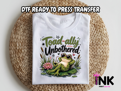 Unbothered -DTF101684- T-Shirt Transfer | Ready to Press | DIY Heat Transfer for Clothing, Hoodies, Sweatshirt
